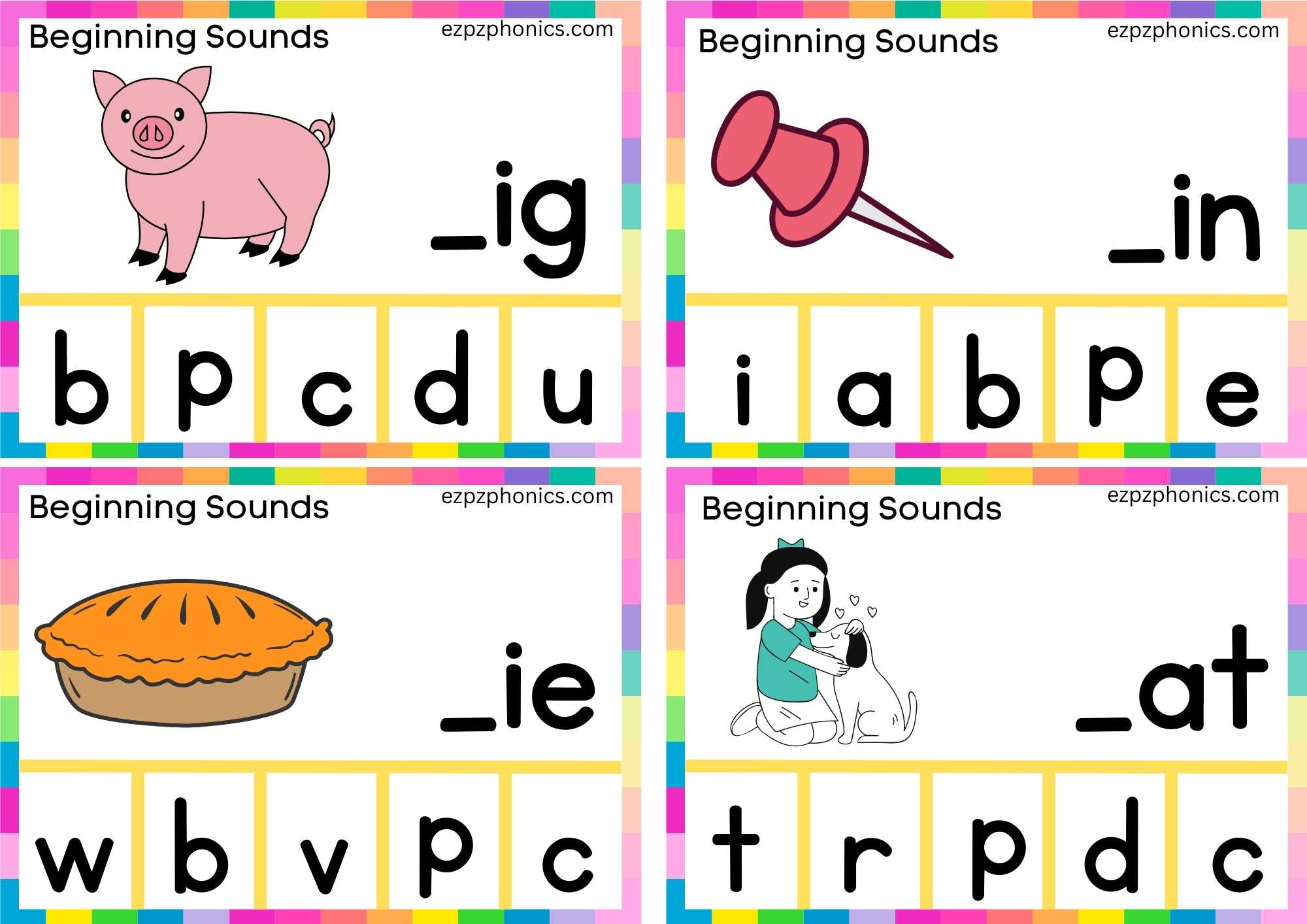 Letter P Finish The Word And Clip The Correct Letter Group 2